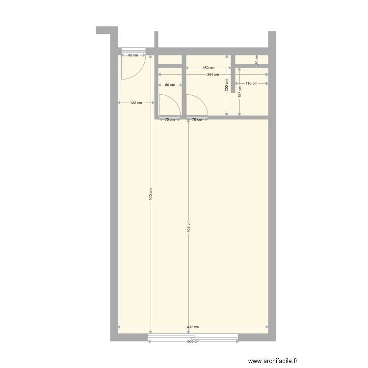 Chambre G façade Etage 1 2 3 . Plan de 0 pièce et 0 m2