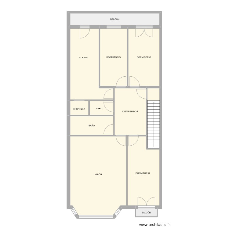 RAMIRO II P.1. Plan de 12 pièces et 114 m2