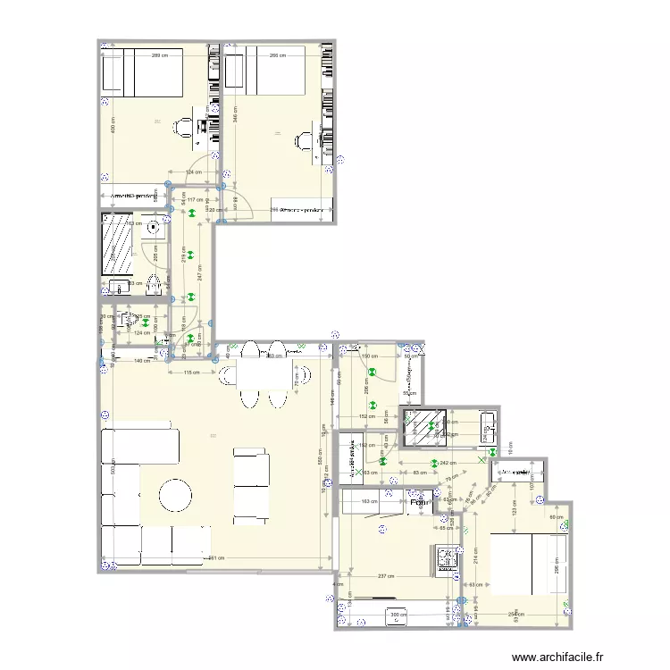appartement V15. Plan de 
