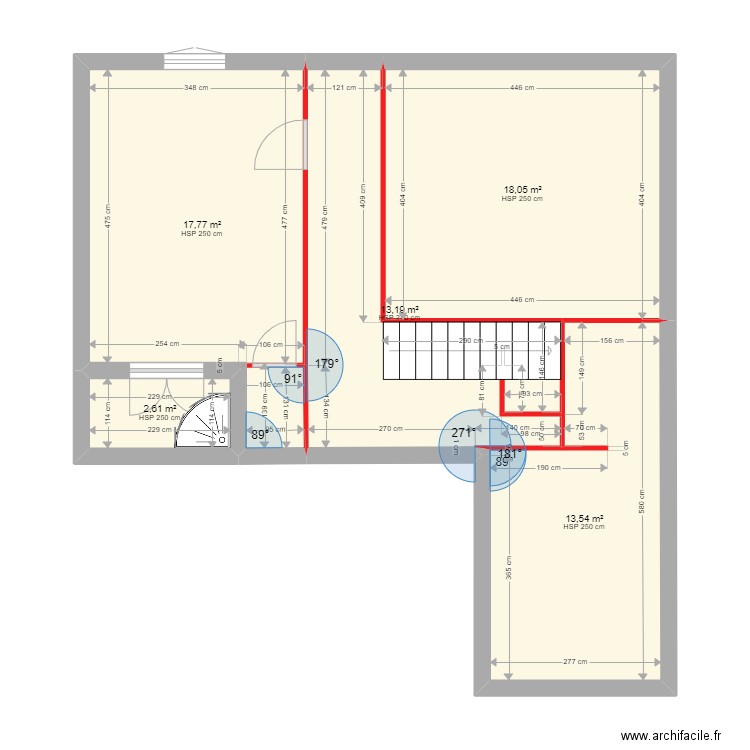 Maison Sergent Bobillot. Plan de 5 pièces et 65 m2