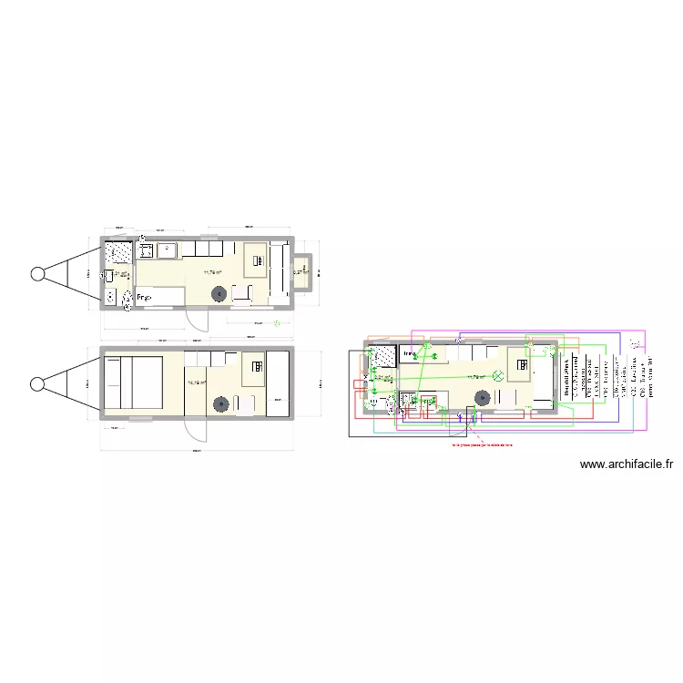 tiny house. Plan de 