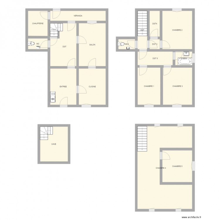 mounier. Plan de 0 pièce et 0 m2