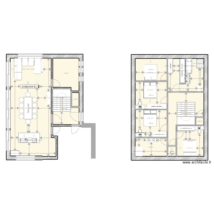 fullmaison. Plan de 13 pièces et 180 m2