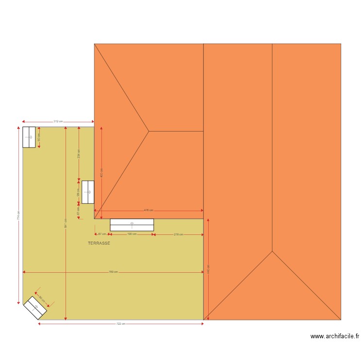 TERRASSE ANGLE. Plan de 0 pièce et 0 m2