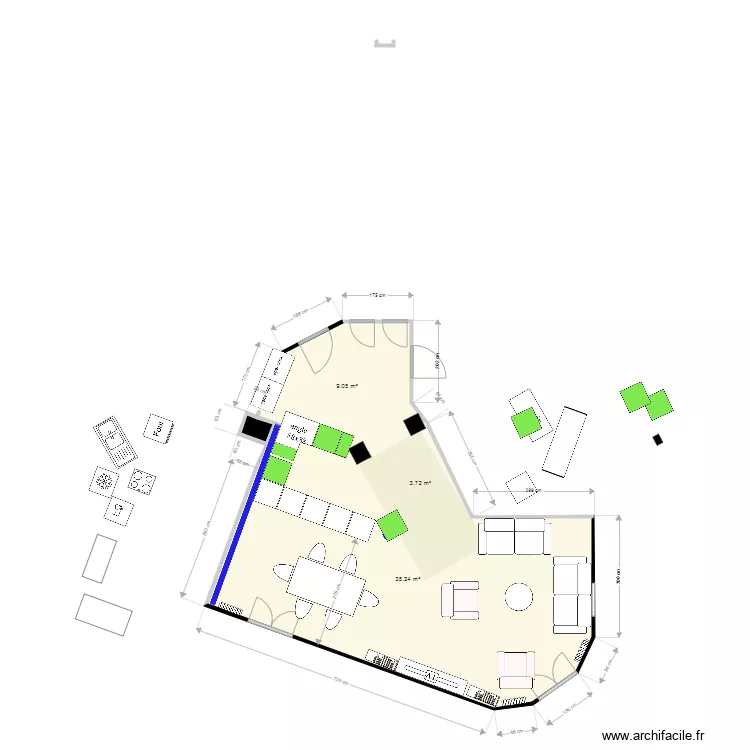 cuisine nouveau 2130. Plan de 