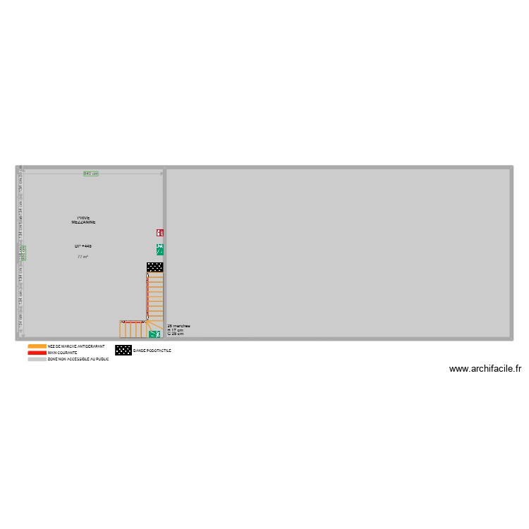 MC-R Performance mezzanine apr&egrave;s travaux. Plan de 0 pièce et 0 m2