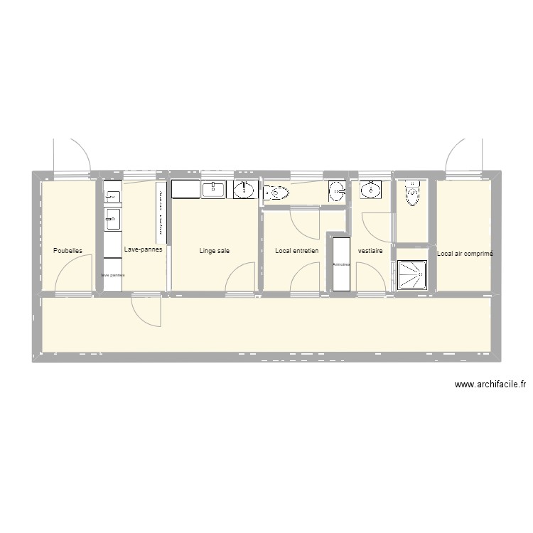 ORMES VESTIAIRE. Plan de 0 pièce et 0 m2