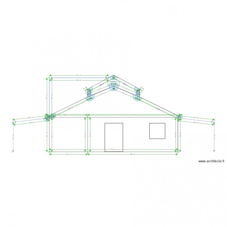 ducos toiture face avant et arriere. Plan de 0 pièce et 0 m2