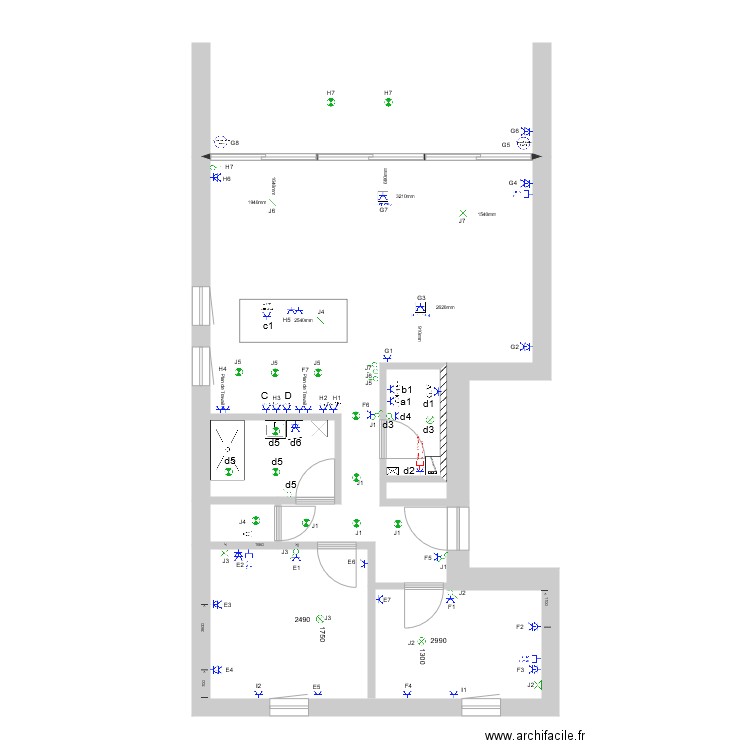 Appartement B1 C. Plan de 0 pièce et 0 m2