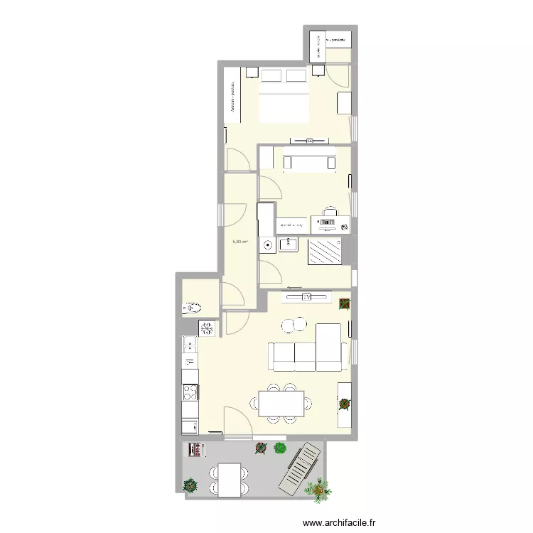 F3 lot 6 Boréal. Plan de F3 lot 6 Boréal. Plan de