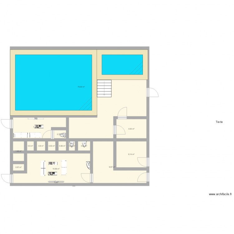 piscine 1. Plan de 0 pièce et 0 m2