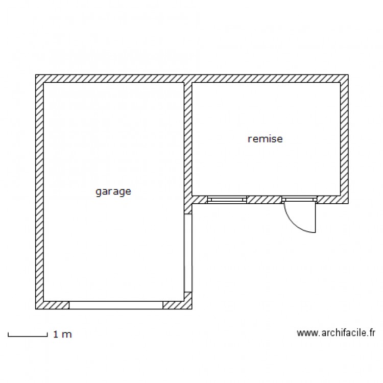 garage brut avec murs ext. Plan de 0 pièce et 0 m2