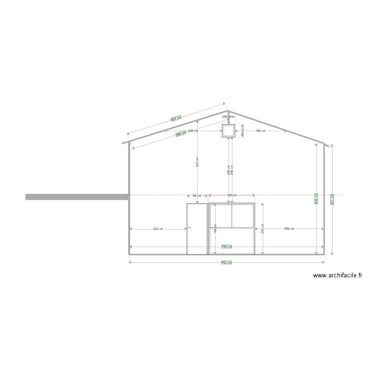 facade grange + annexe Est ENTREE 1. Plan de 0 pièce et 0 m2