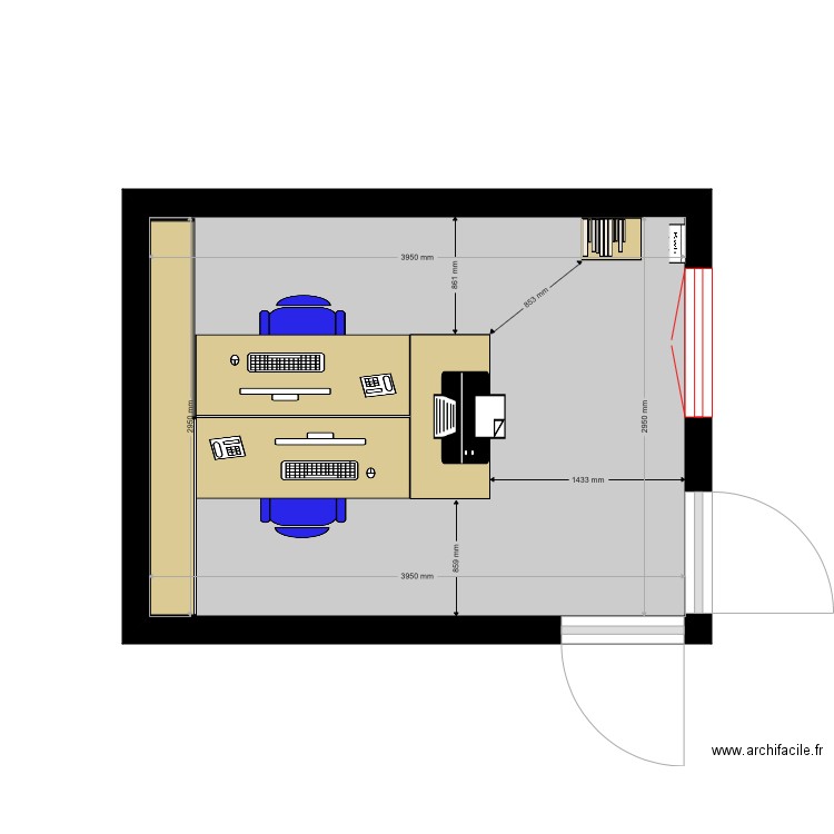 bureau rdc. Plan de 0 pièce et 0 m2