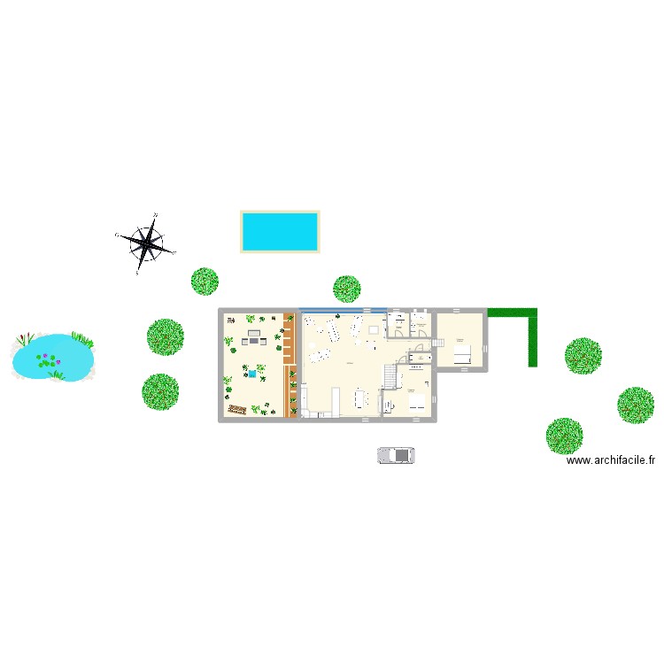 Cazes-Mondenard Version 2. Plan de 7 pièces et 279 m2