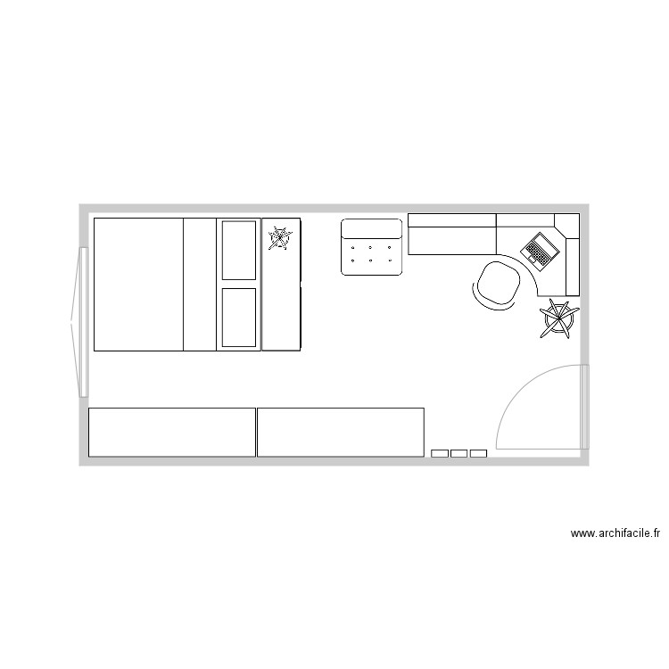 Chambre 01. Plan de 0 pièce et 0 m2