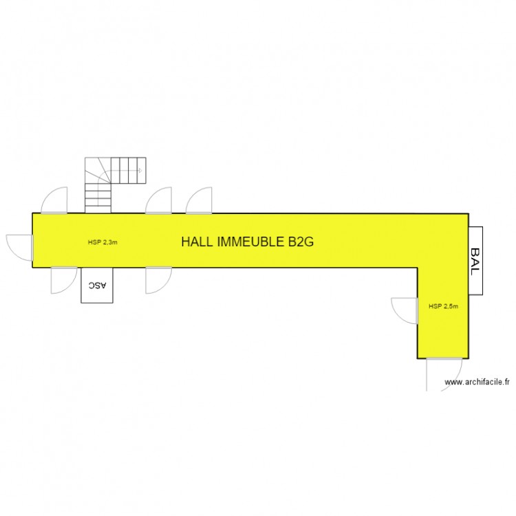 hall immeuble B2G maison alfort. Plan de 0 pièce et 0 m2