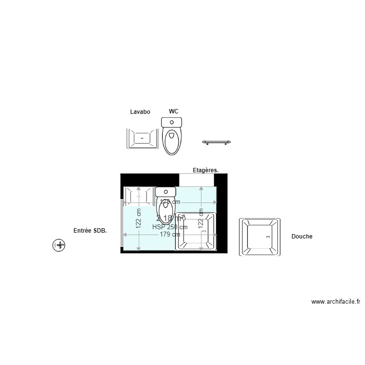 2019 12 15 SDB Vide. Plan de 0 pièce et 0 m2