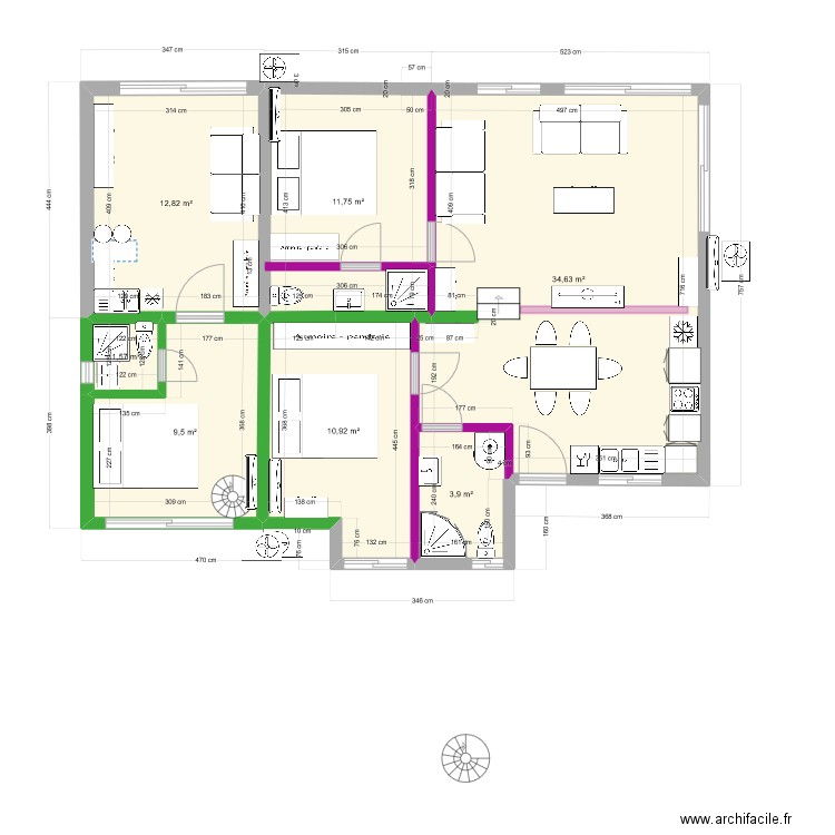 DEVOIS LOT B 03 NOV. Plan de 7 pièces et 85 m2