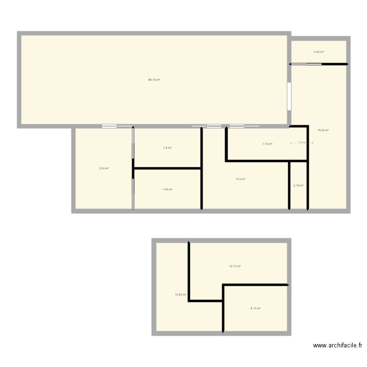 Projet Grange. Plan de 0 pièce et 0 m2