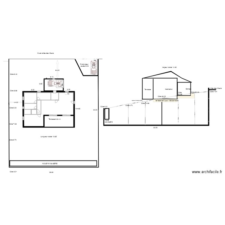 PROJET MAISON PEIPIN garage accolé. Plan de 13 pièces et 1212 m2