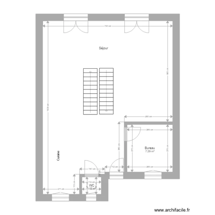 FLEURY Commelle Vernay. Plan de 