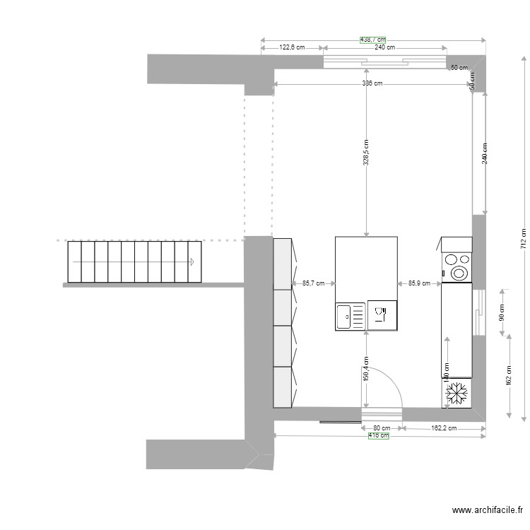 CUISINE PRECISE 1er oct. Plan de 0 pièce et 0 m2