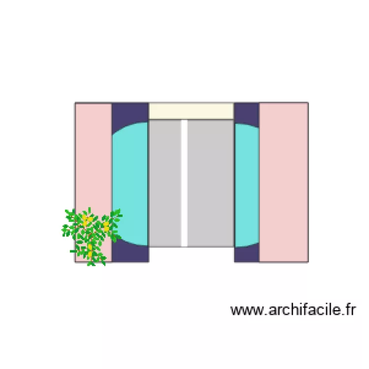 porte separation salon v4. Plan de 