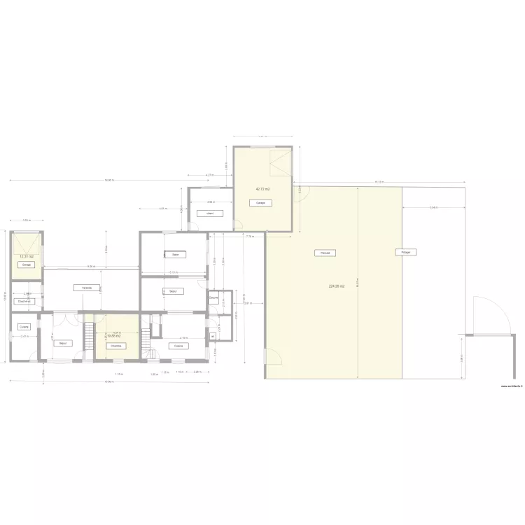 ghyveldeplan global avec cotations. Plan de 