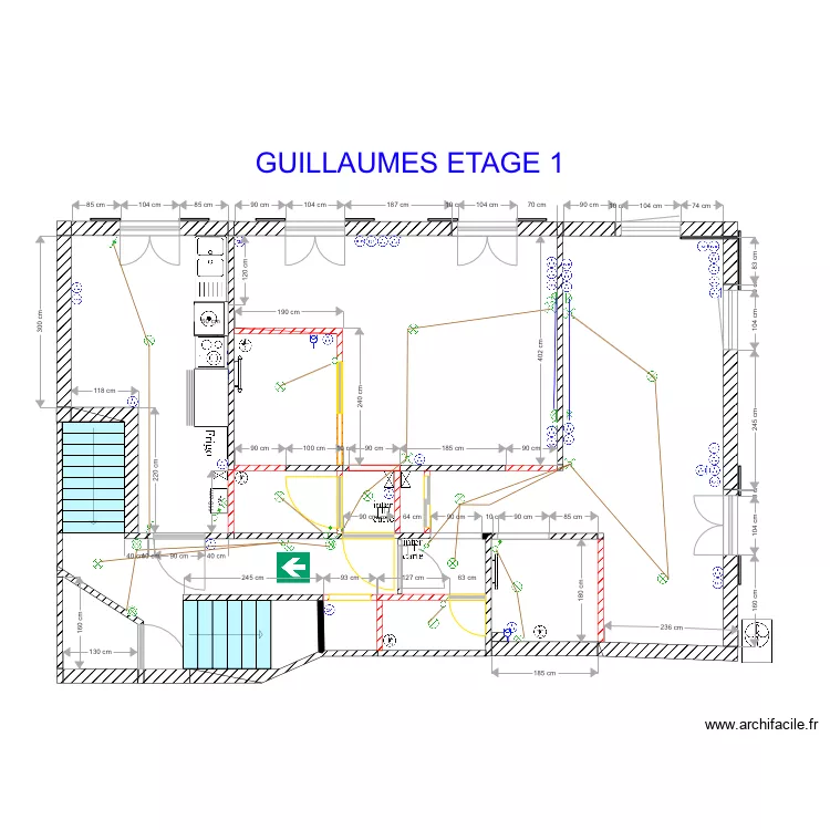 Guillaumes ETAGE 1 plan cuisine. Plan de 