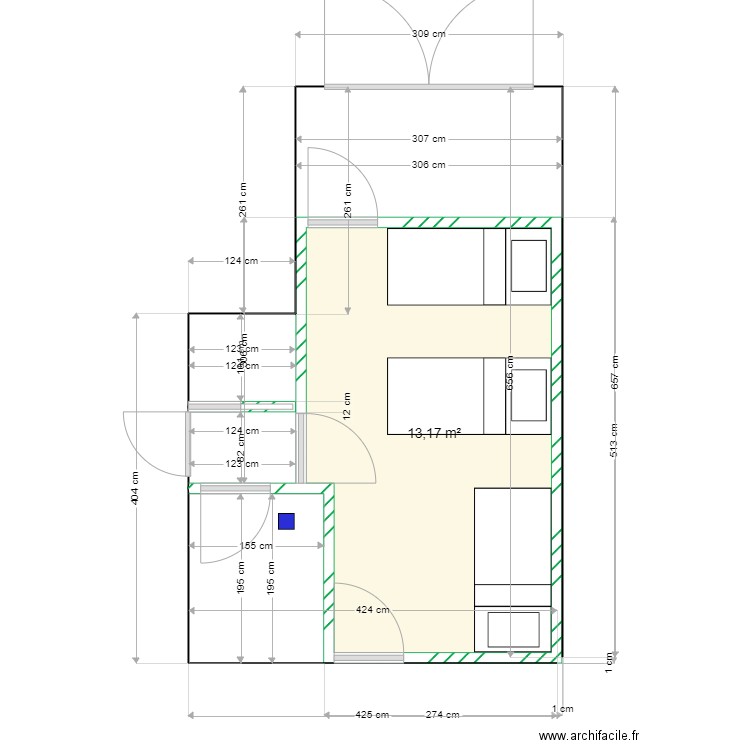 Garage Radenec 4. Plan de 1 pièce et 13 m2