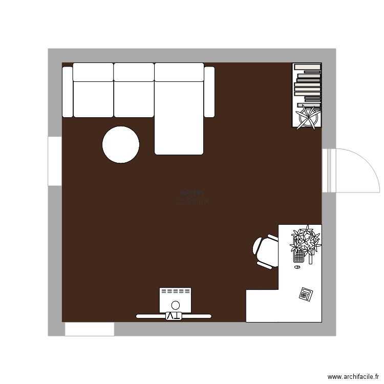 salon. Plan de 0 pièce et 0 m2