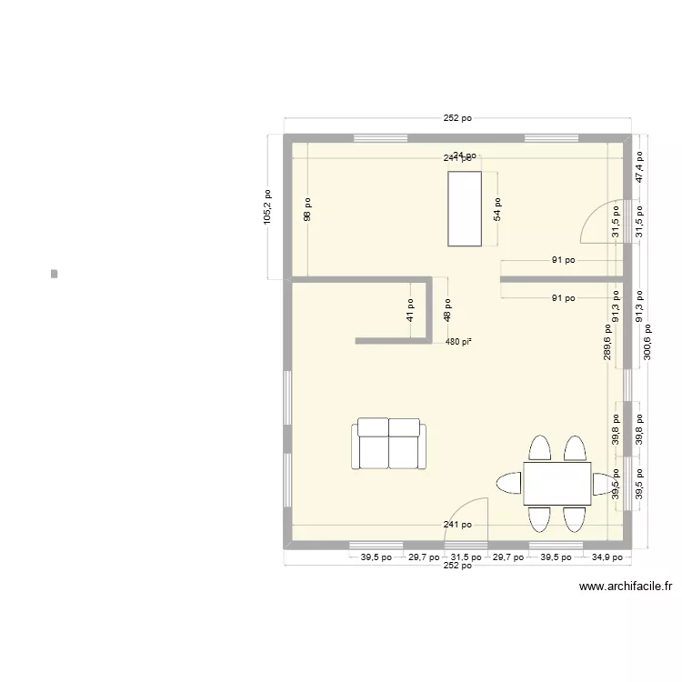 Cabane Sucre. Plan de 