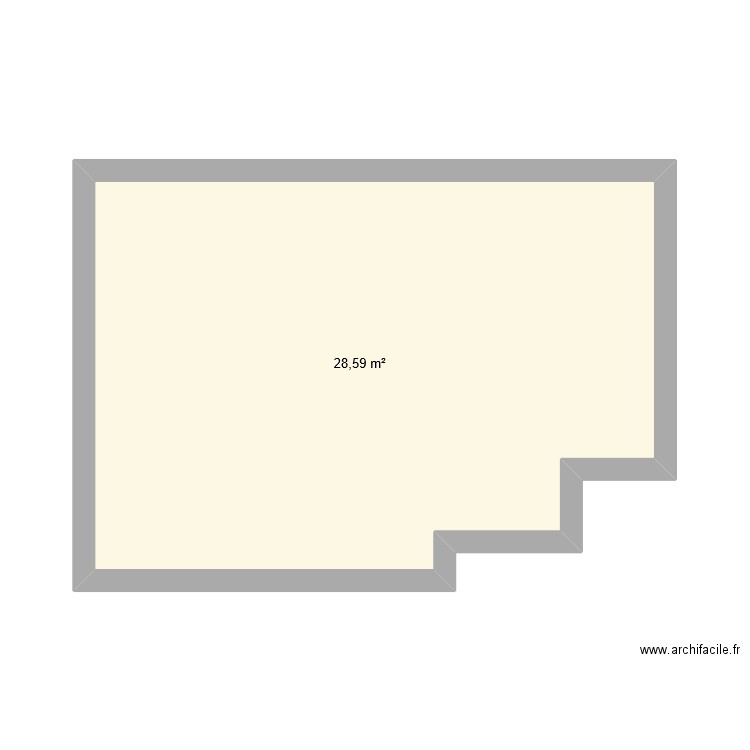 plan2. Plan de 1 pièce et 29 m2