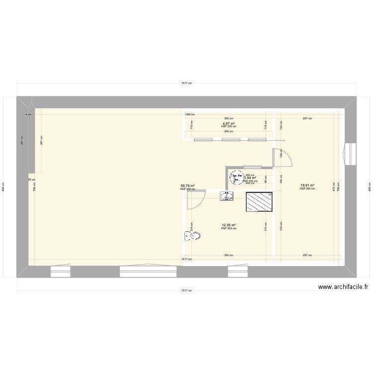 grenier. Plan de 0 pièce et 0 m2