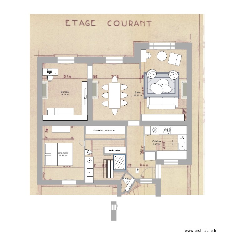 Caulaincourt Projet3. Plan de 0 pièce et 0 m2