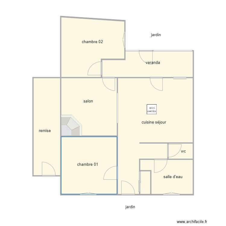 guesne 1058 am. Plan de 0 pièce et 0 m2