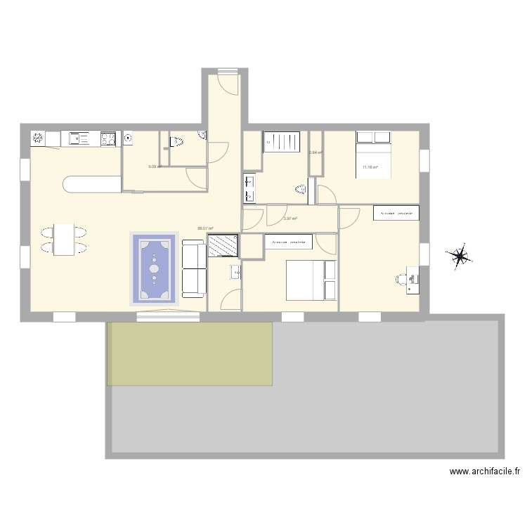 appartement. Plan de 0 pièce et 0 m2