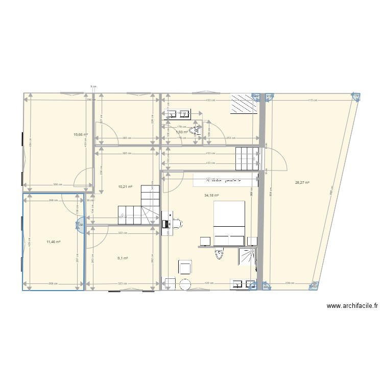  1er étage St ARCONS 29 oct2021. Plan de 0 pièce et 0 m2