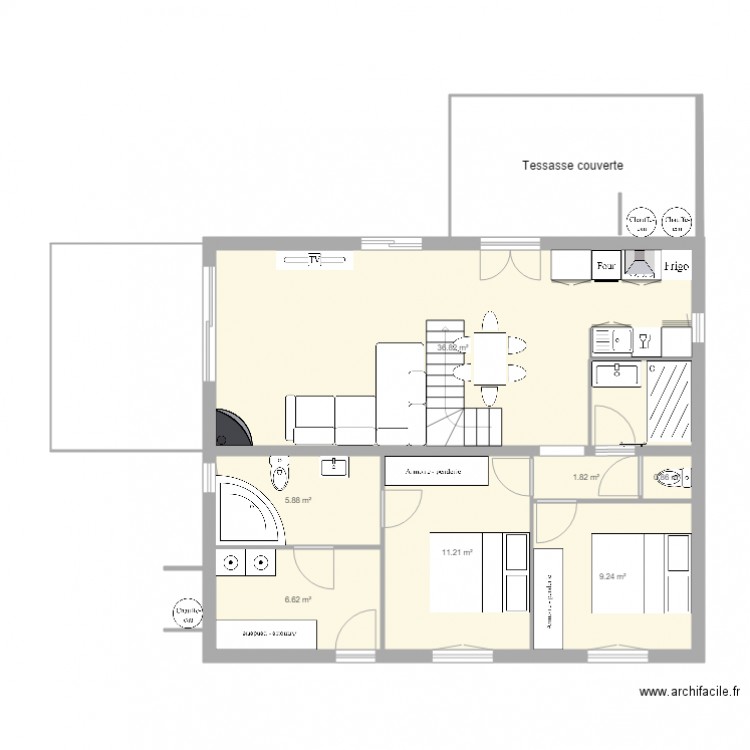 Maison perso mini. Plan de 0 pièce et 0 m2