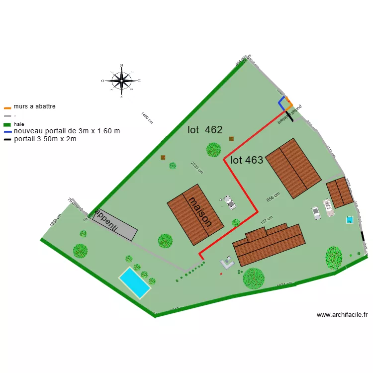 plan de masse. Plan de 