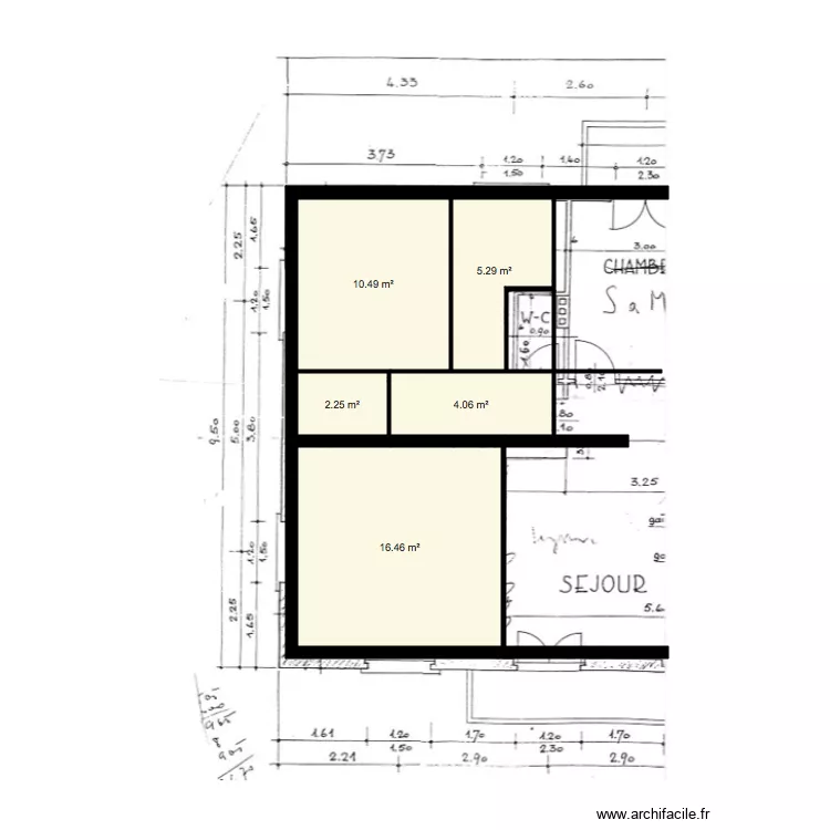 THOMAS CAROLE PLAN EXISTANT. Plan de 
