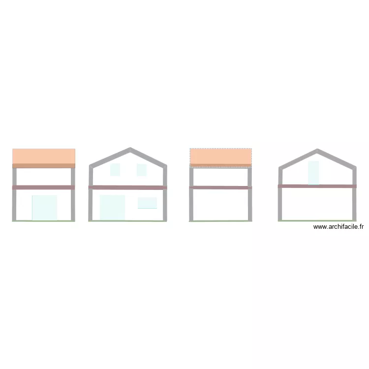 fa&ccedil;ade sud. Plan de 