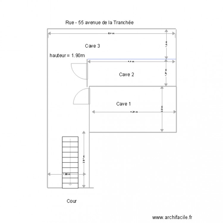 SDC 55 Tranchée. Plan de 0 pièce et 0 m2