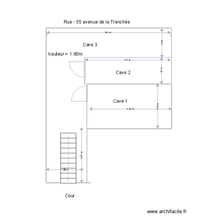 SDC 55 Tranch&eacute;e. Plan de 