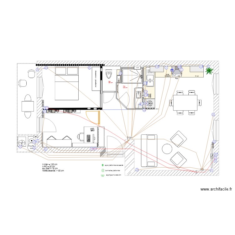 Chloe v13 T3 prépa électricité. Plan de 0 pièce et 0 m2