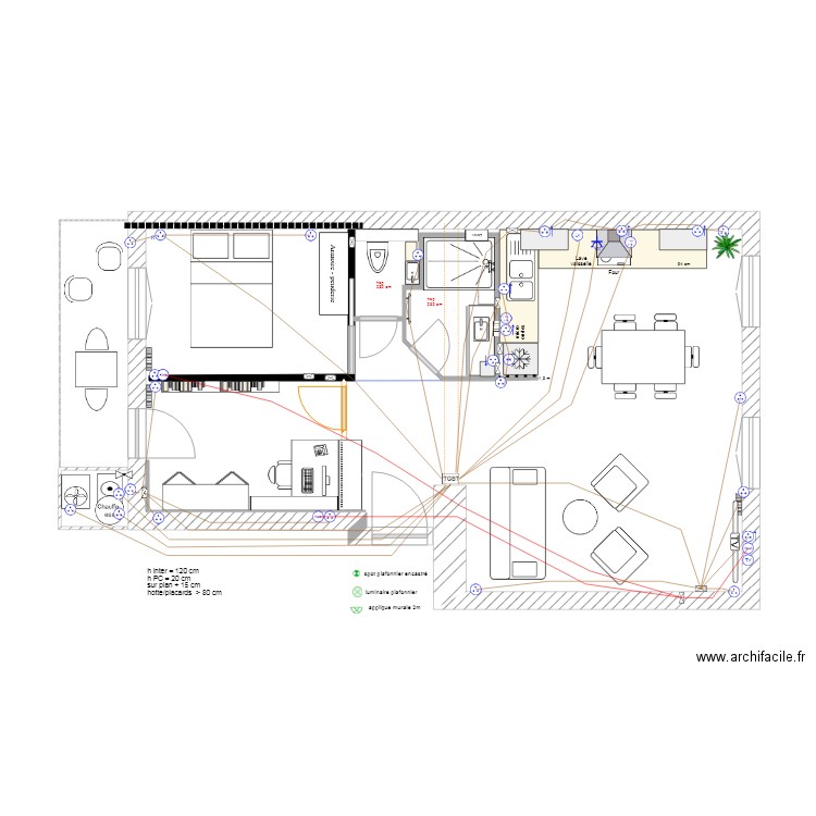 Chloe v13 T3 prépa électricité. Plan de 0 pièce et 0 m2