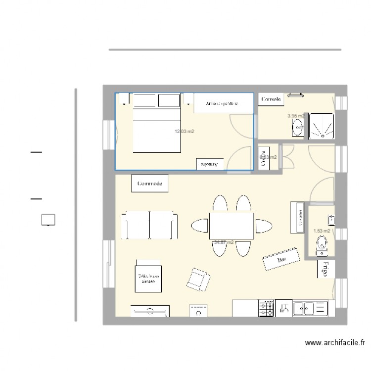 plan appart PG plain pied 8. Plan de 0 pièce et 0 m2