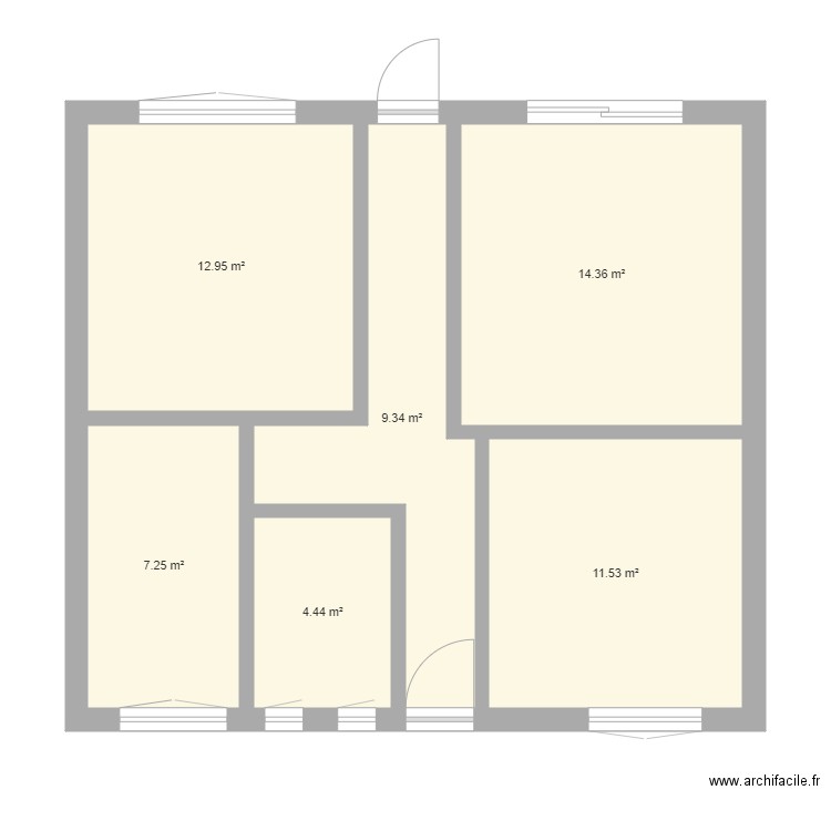 existant brivet avec fenetre. Plan de 0 pièce et 0 m2