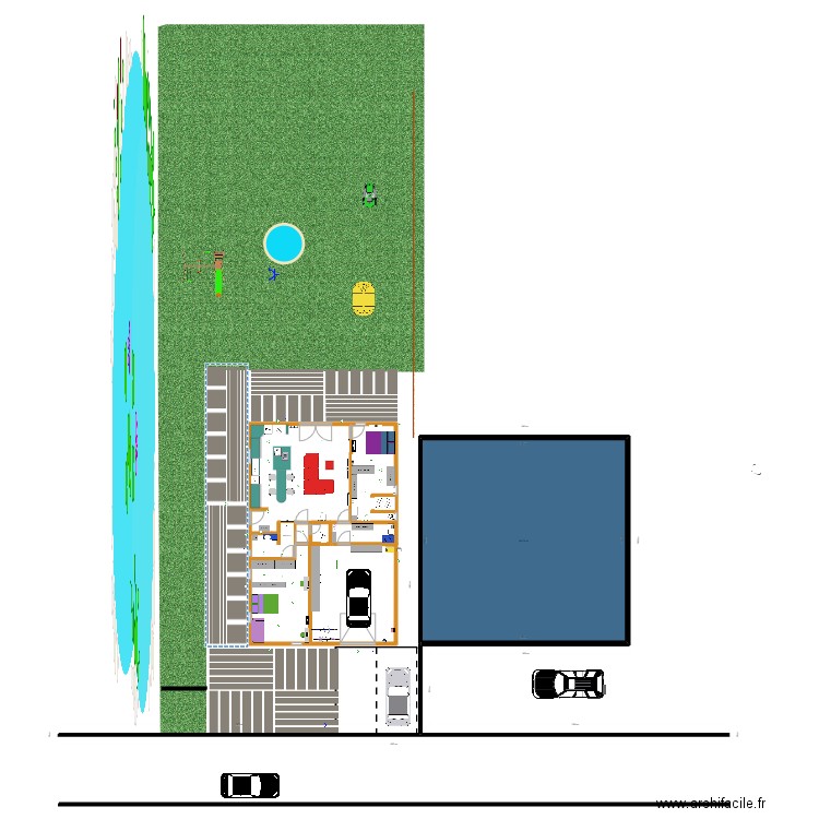 new maison. Plan de 1 pièce et 195 m2